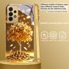 Mysterious black cat For Samsung A 01 52S A04 A05S A10 A12 A13 22 23 24 36 42 M02 Note 10 20Ultra 8 9 Golden glass phone case