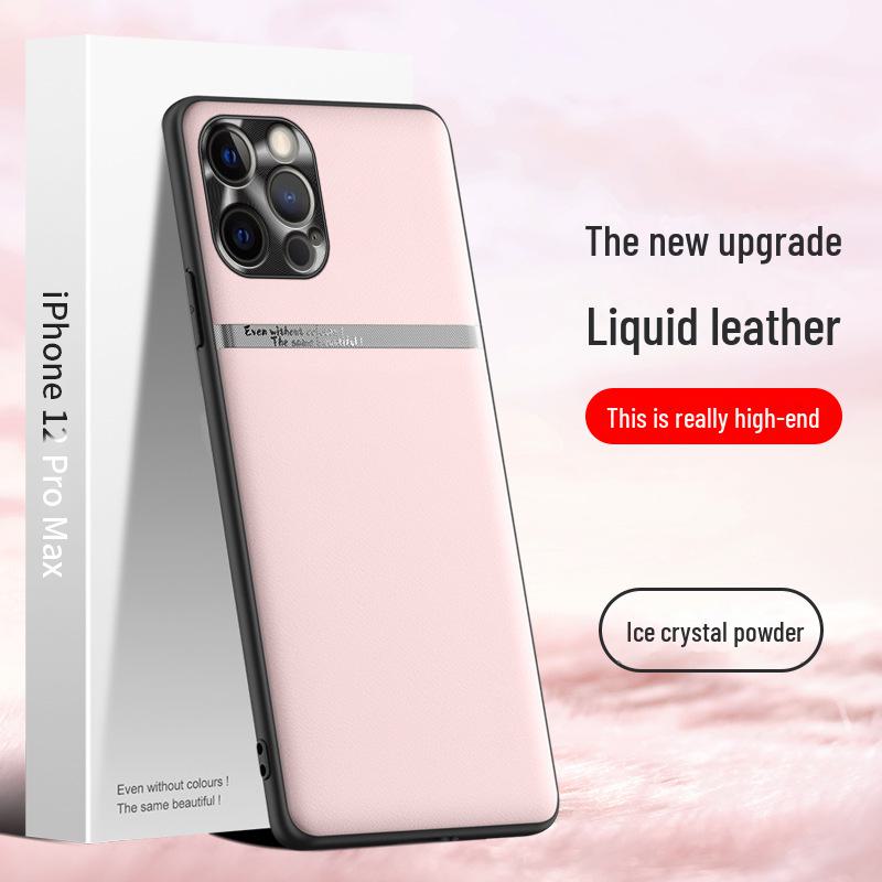 Prémiový kryt z tekuté kůže pro Apple 12 Pro Max, odolný proti pádům a skvrnám, jednodílný design