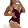 European Style Lace Trim Camisole & Shorts Pajama Set