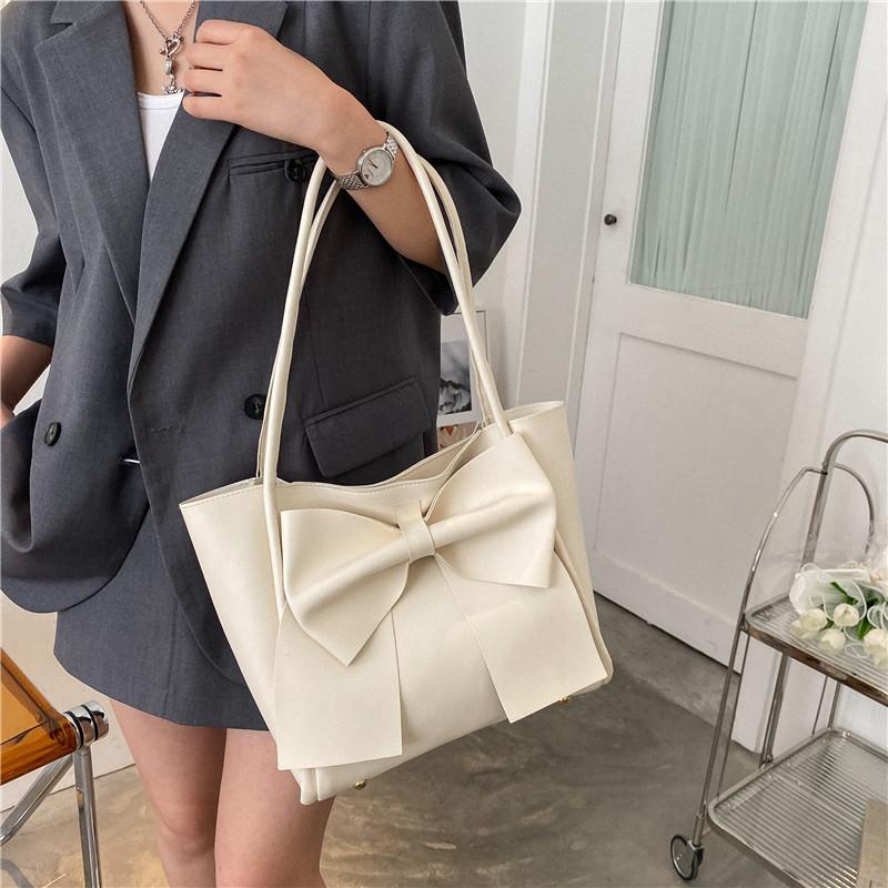 Big Bow Bag Women's Bag 2025 Summer New Large-capacity Tote Bag Korean Version Foreign Style Shoulder Handbag Women