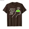 Dishonest Frog Funny Frog Meme Behave No Cartoon Design Tshirt for Men Women 100 Cotton T Shirts Short Sleeve Tops