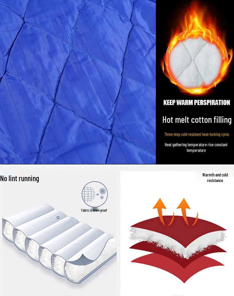 Anti-static Cold-resistant Winter Cotton Workwear Coat with Removable Embroidered Petroleum Print