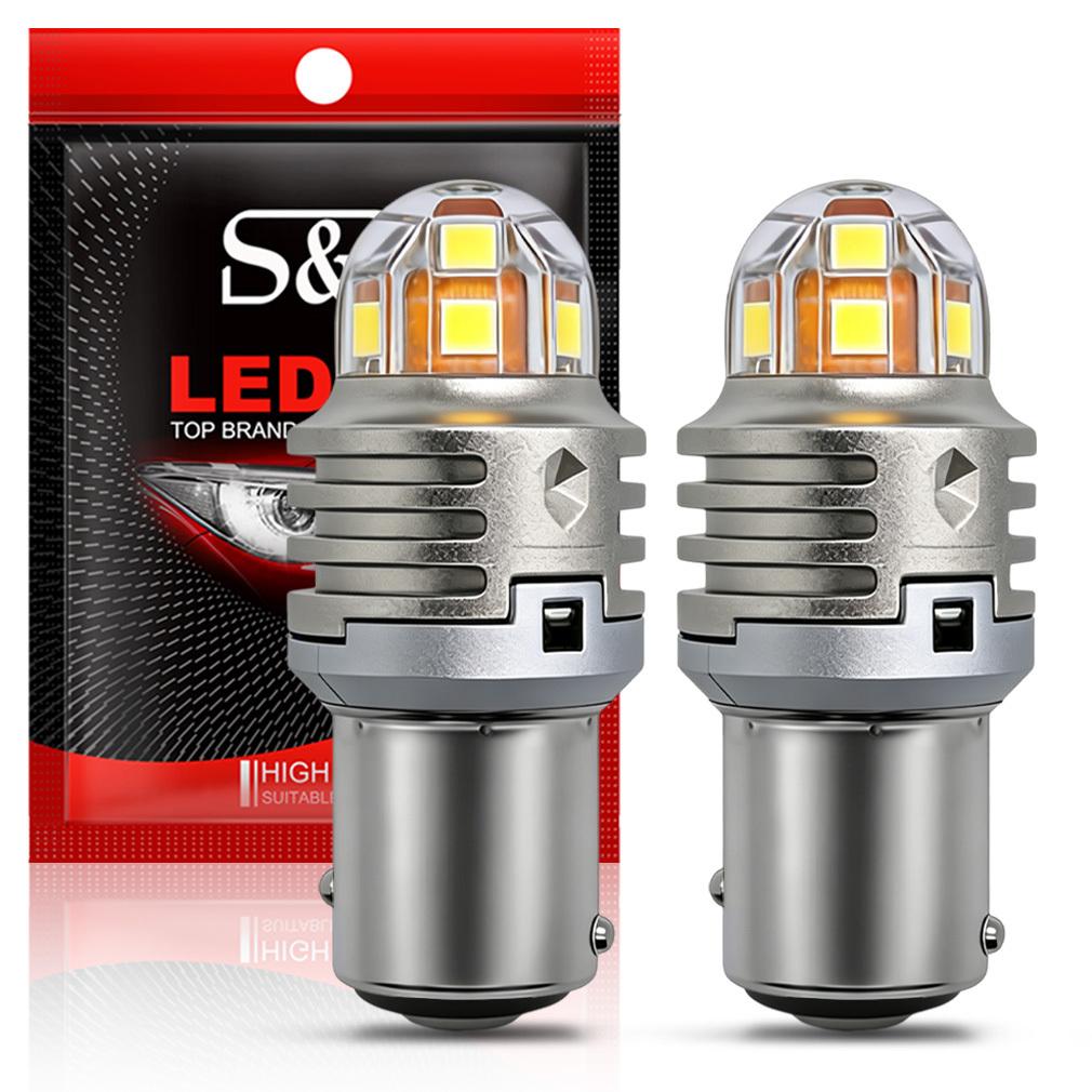 2X 1156 BA15S BAU15S P21W Led Bulbs PY21W 1157 BAY15D P21/5W T20 W21/5W W21W 7440 7443 T15 W16W Car Reverse Brake Signal Light T10 Auto Interior Lamp