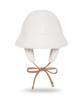 Bajal Va Curved Logo Sherpa Fur Flap Bucket Hat Cream