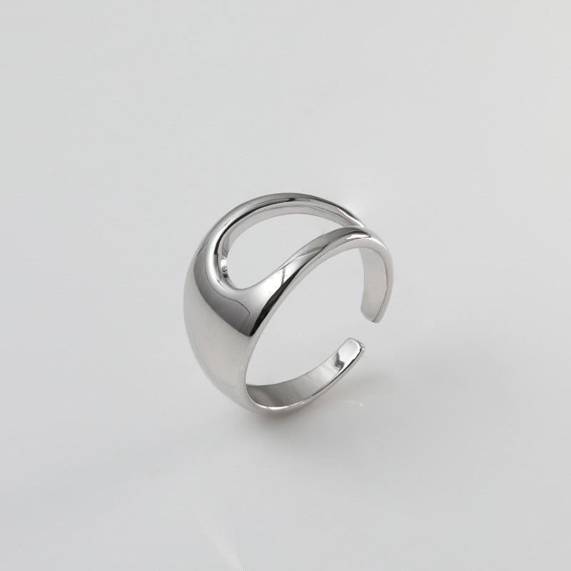 Women s Retro Fashion Geometric Hollow Adjustable Ring Open Adjustable