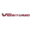 V8 BITURBO Letter 3D ABS Car Sticker for Mercedes Benz Twin Turbo Logo Fender Modification Label Decorative Decal AccessoriesRR1