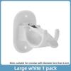 2-Pack Japanese Telescopic Rod Clips, Wall Mount Hook for Curtains and Blinds, PVC Material, 3kg Load Capacity, Multiple Sizes