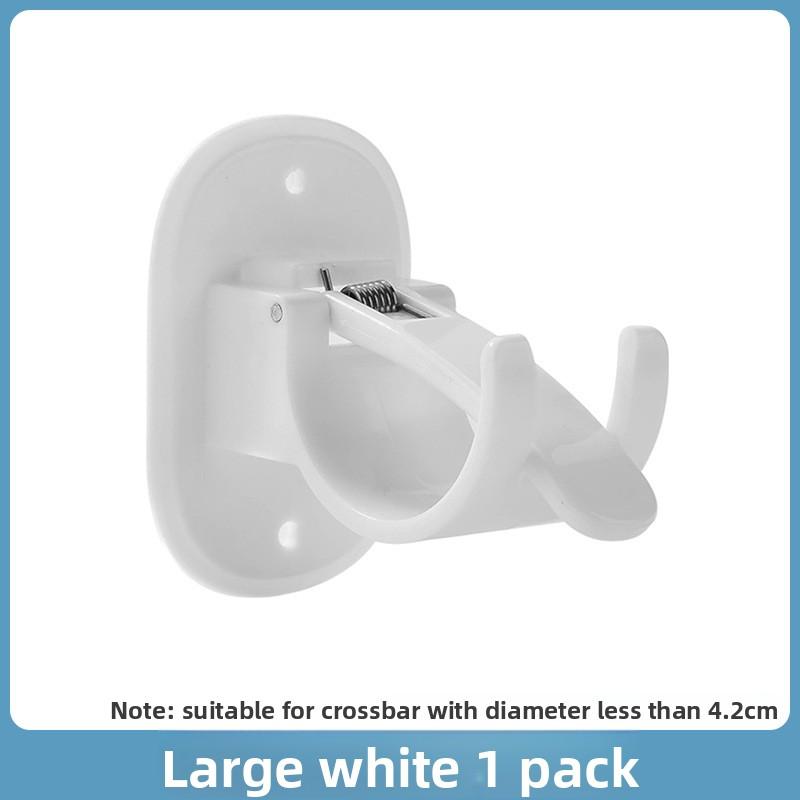2-Pack Japanese Telescopic Rod Clips, Wall Mount Hook for Curtains and Blinds, PVC Material, 3kg Load Capacity, Multiple Sizes