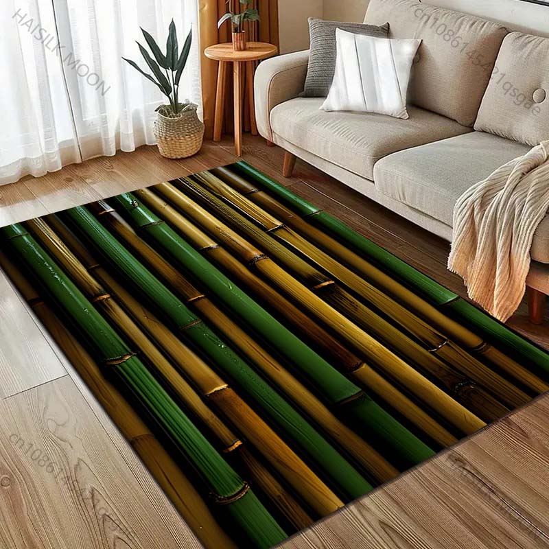 

Multiple Sizes Bamboo Printed Carpet for Bedroom Living Room Bedside Sofa Floor Mat Modern Home Decor Area Rug Luxury Gift 40x60cm (16x24in)