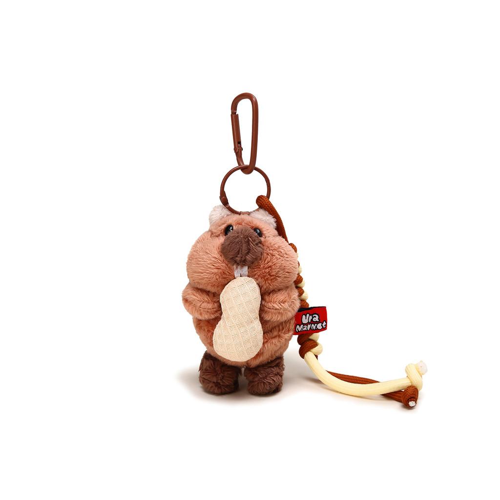 Cartoon Eating Cute Groundhog Plush Toy Pendant Keychain Gift For