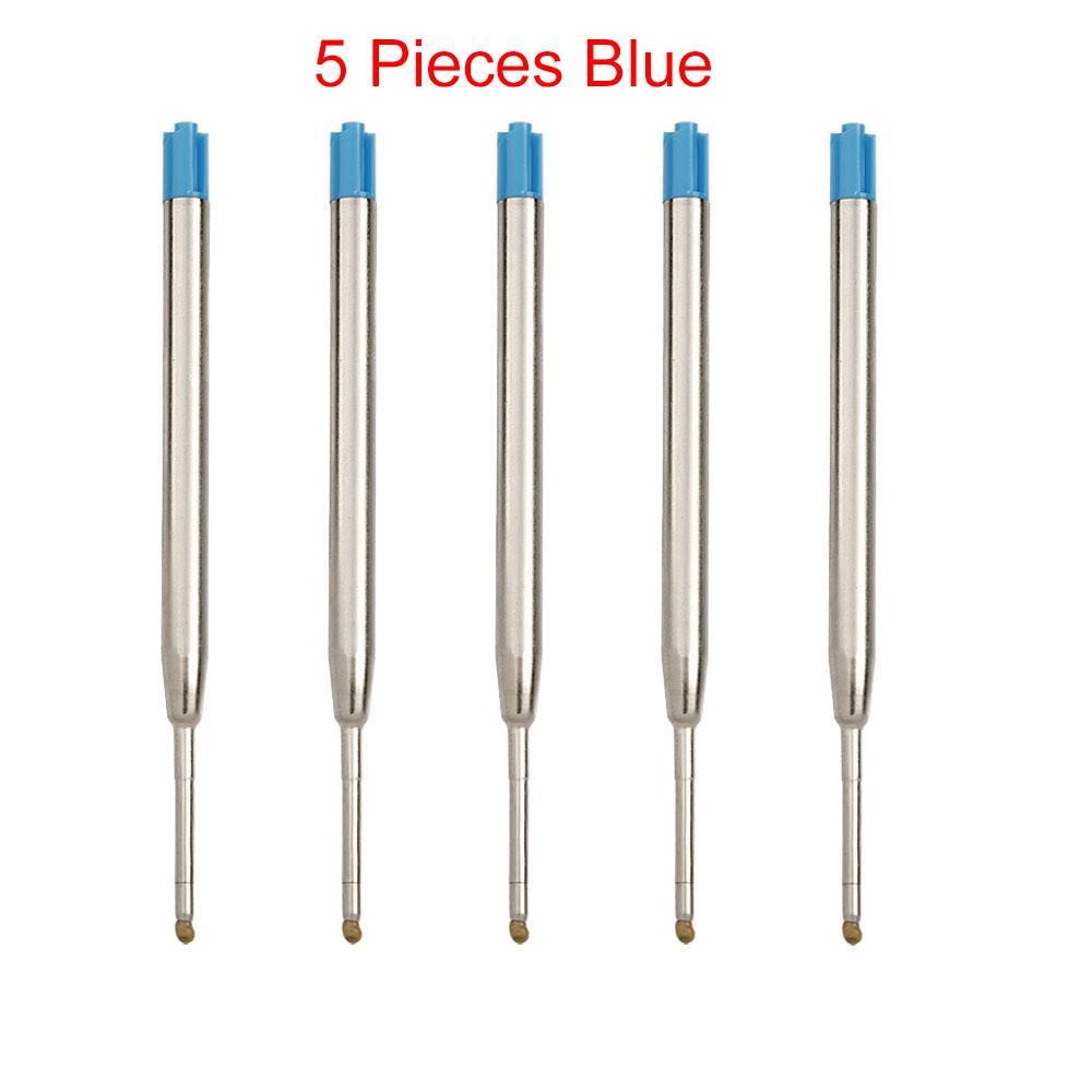 1.0mm Replaceable Metal Ballpoint Pen Refills For Parker Pens Medium Point Blue Red Black Ink Rods For Writing Office Stationery