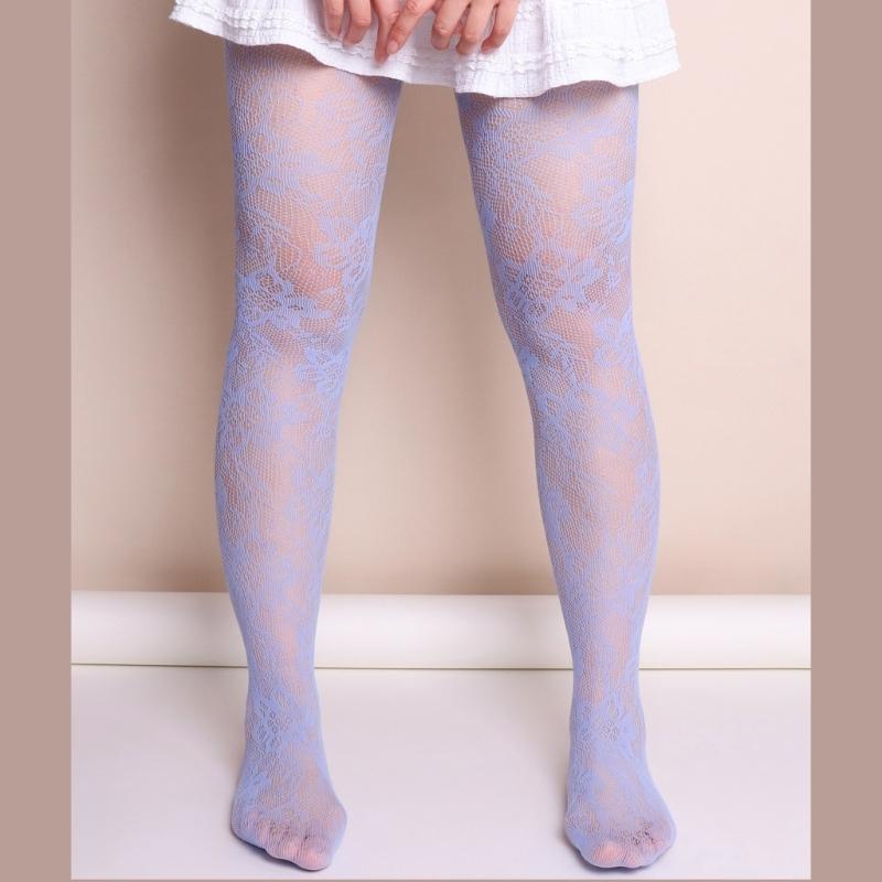 Elegant Hollowed Out Lace Fishnet Stockings with Flower Patterned Aesthetic See Through Mesh Tights Pantyhose for Women