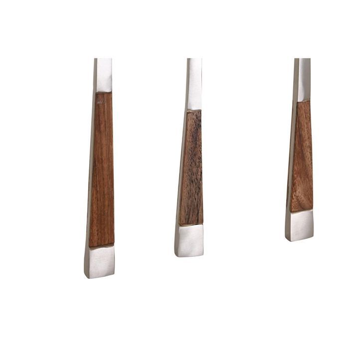 Couverts acier inoxydable et acacia DKD Home Decor