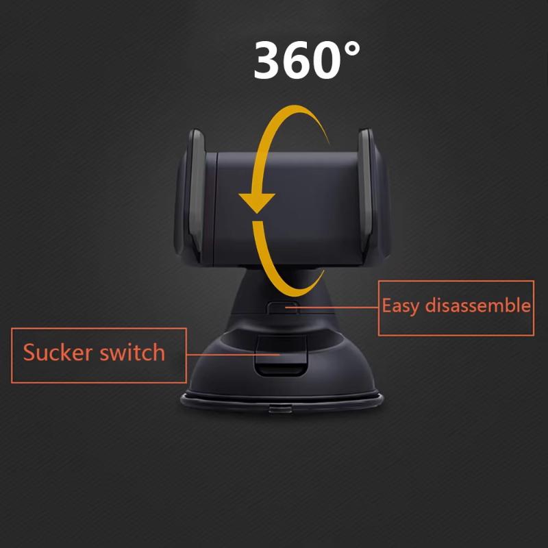 Phone Holder For Car 360° Widest View Flexible Long Arm Universal Handsfree Dashboard Suction Type Windshield Holder Phone Mount