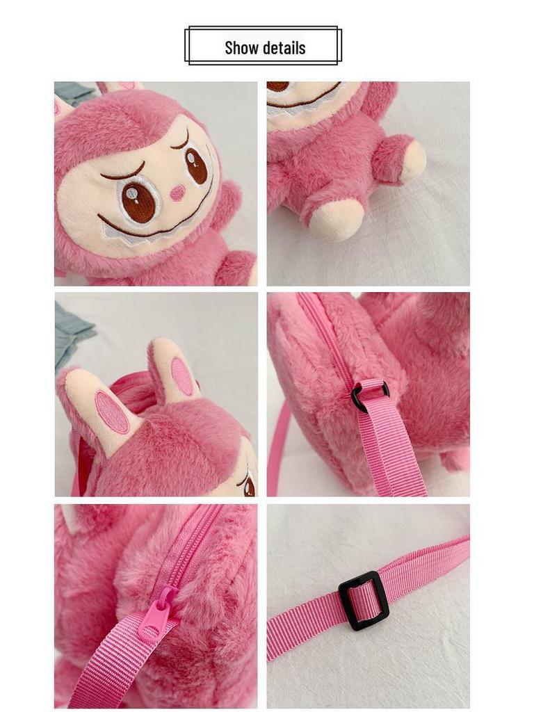 Bubble Rabbit Plush Cartoon Backpack - Cute Crossbody Gift for Girls