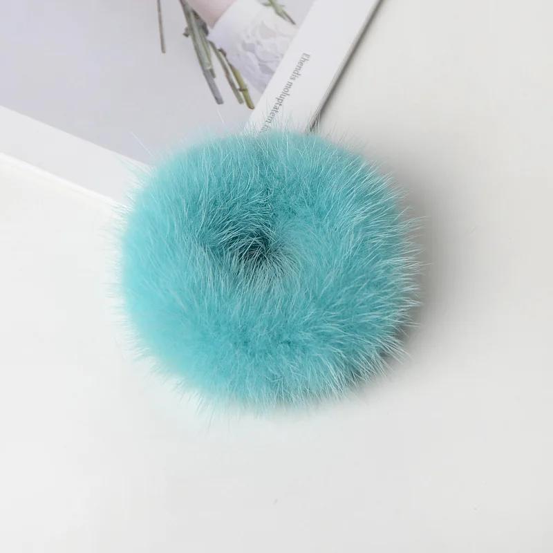 Haarband 100% Echtes Nerzhaar Seil Haargummi Seil Pferdeschwanz Schwanz Streifen Handgelenkband Vintage Elastisch Kopfschmuck Haarband