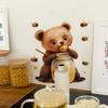 Cartoon Bear with Honey Wall Stickers, Cute Removable Self-Adhesive for Kids Room Living Room Decor