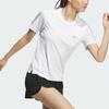 Adidas Own The Run Cooler T-Shirt Color Block Round Neck Short Sleeve Women Tops White JF1476