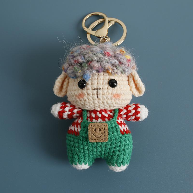 Crochet Animal Key Ring Cute Handwoven Pendant Creative Mini Knitted Animal Keychain Friends Gift
