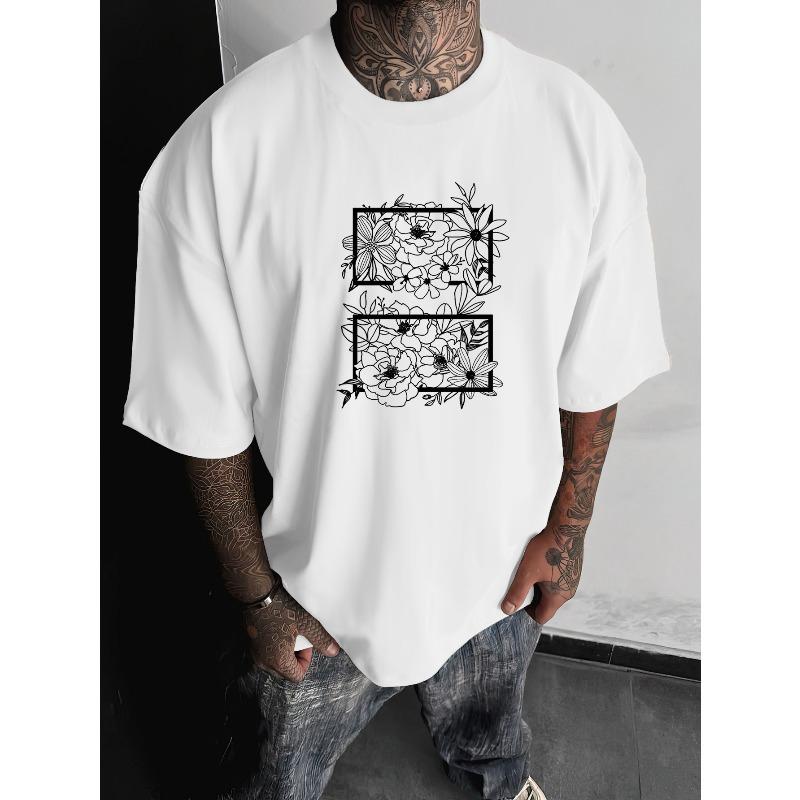 This Is a Summer Style Oversized T-Shirt for Men with Short Sleeves And a Drop-Shoulder Design. It Features a Printed Design, Is Soft And Breathable