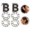 Sparkling Crystal Alloy Earrings 1 Pair Halloween BOO for Women, Sparkly Rhinestone Boo Elegant Drop Letter Stud Earrings, Holiday Costume Jewelry