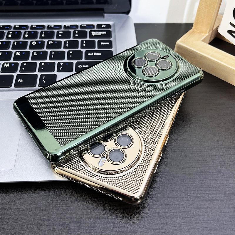 Breathable electroplating heat dissipation is suitable for Huawei mate50 mobile phone case, new 40pro protective case P50 lens film anti-drop.