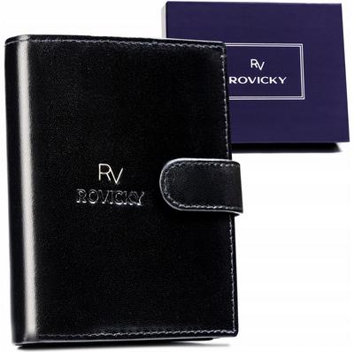 Men's Wallet Equipped with an RFID System Made of Natural Leather - Rovicky