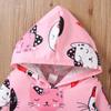 Girls' Cat Hooded Pullover and Pants Set - Spring/Autumn Fashion Two-Piece Outfit