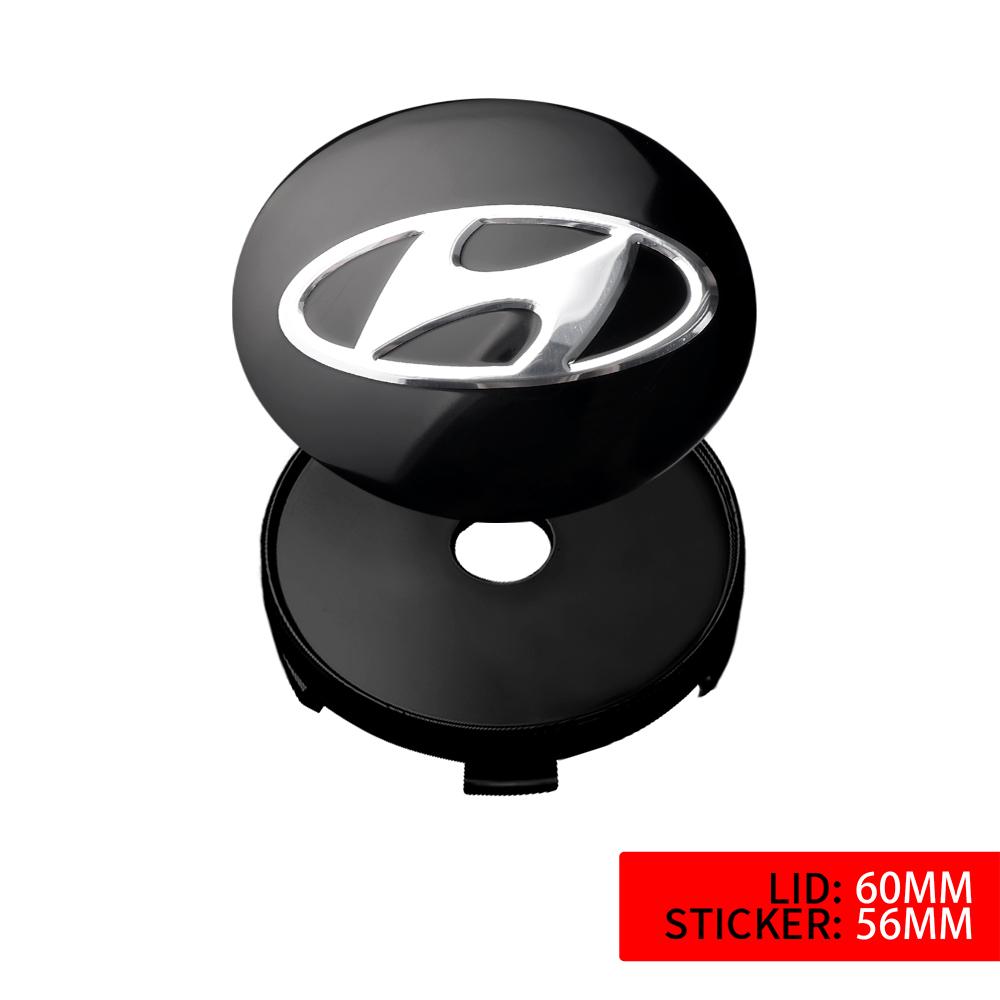4Pcs 56MM Car Styling Aluminum Wheel Center Hub Cap Stickers For Hyundai Accent Tucson Solaris Sonata I20 Elantra Sonata Santafe