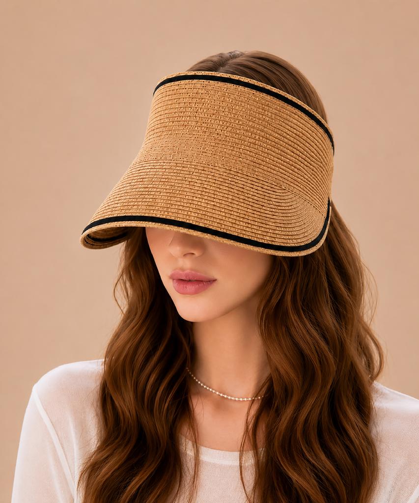 Baseukala French Raffia Sun Visor Cap (4Colors)