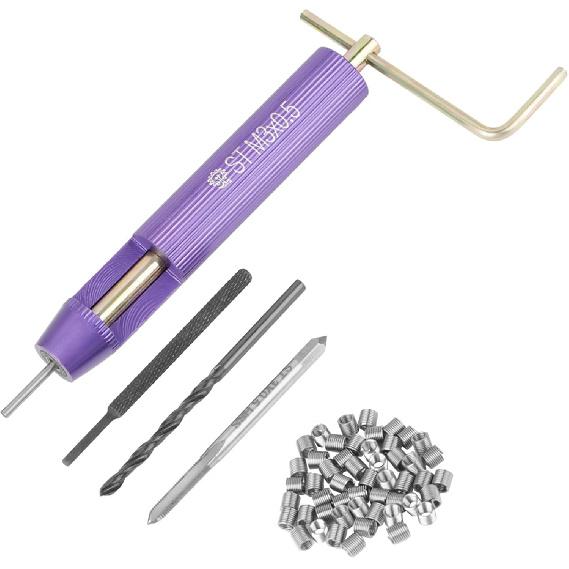 50pcs Thread Repair Installation Kit Stainless Steel Helicoil Type Set (M3 x 2D)