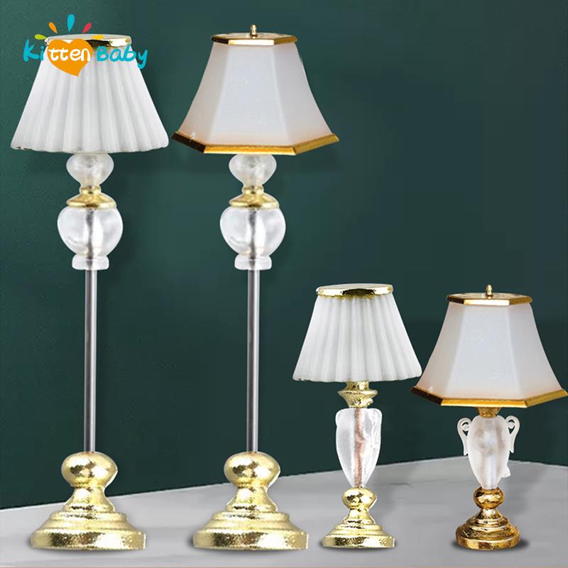 1:12 Dollhouse Retro European Style Mini LED Lamp Reading LED Table Light Lamp Wall Light Battery Powered Room Outdoor Decor Toy