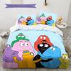 The Barbapapa Family  Pattern Bedding Quilt Set  Home Decoration  Gift (1 * duvet cover + 2 * pillowcase  without core)
