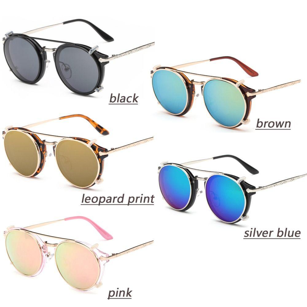 Korean Double Layer Steampunk Flip-Up Sunglasses Flip Cover Black Shades Spectacles Punk Eyeglasses Two Usage Outdoor Sunglasses