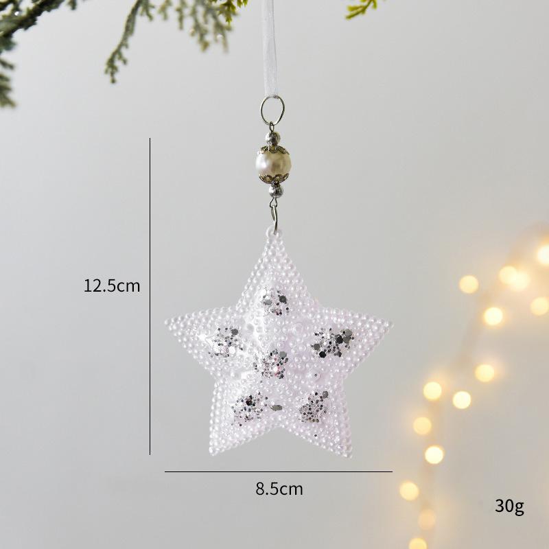 Crystal Christmas Ornaments for Tree Decorations-Hanging Acrylic Deer Icicle Ornaments with Drop Pendants Home Party Accessories