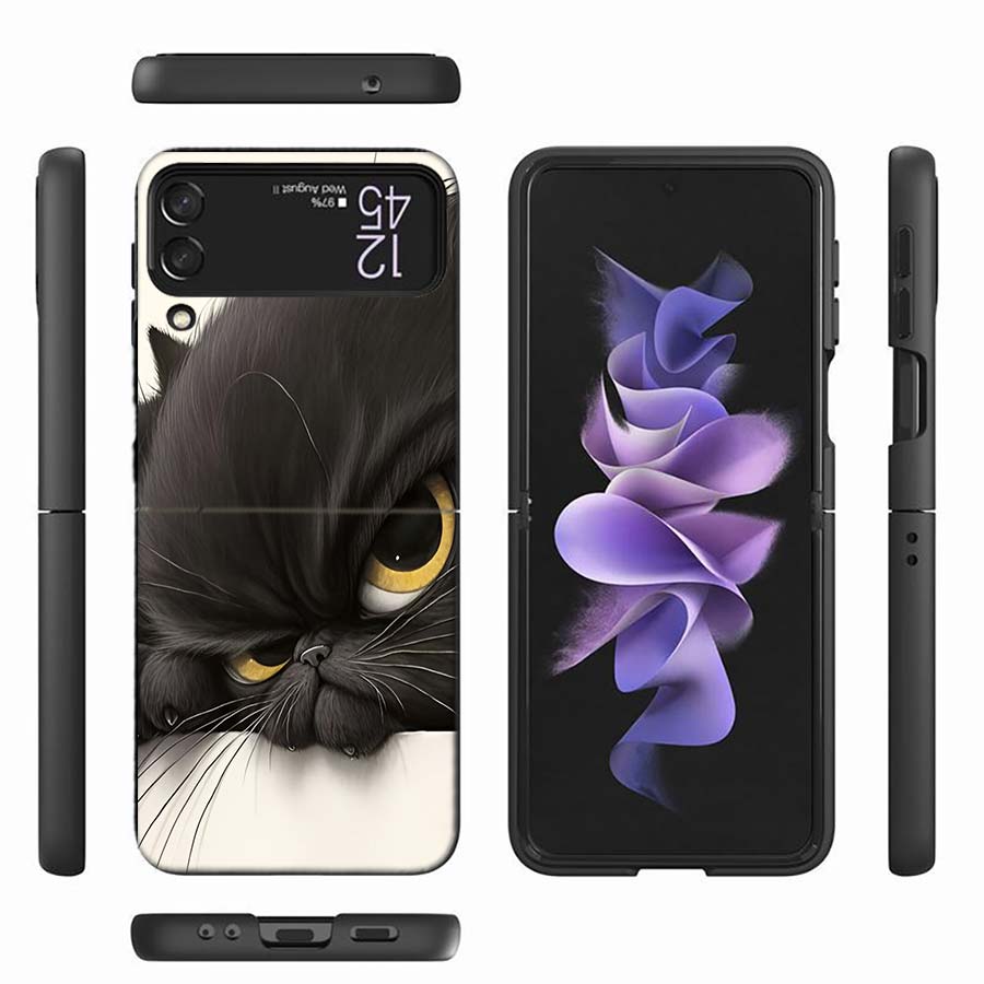 Compass Map Voyage Phone Case For Samsung Z Flip 6 7 5G Z Flip 5 Galaxy Z Flip 3 4 5G ZFlip Shockproof Hard Cover TPU PC Coque C