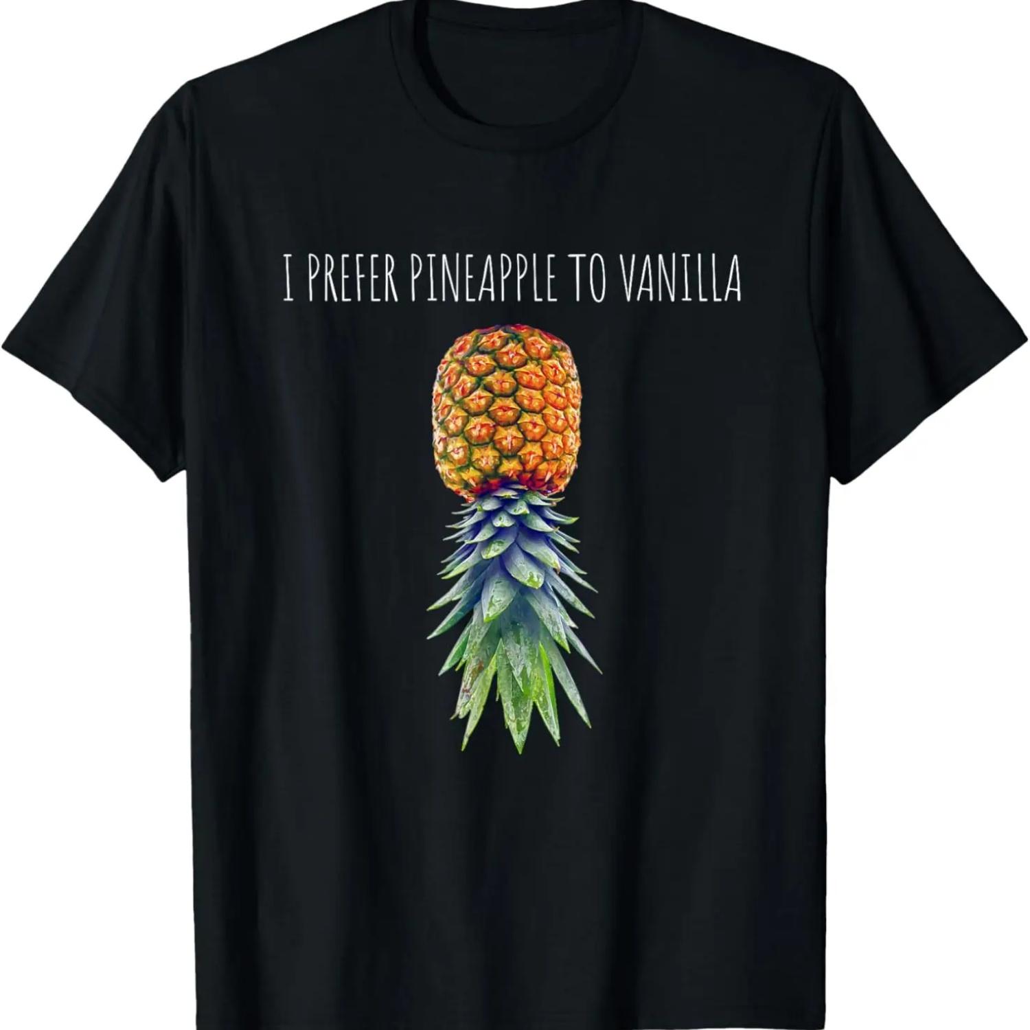 I Prefer Pineapple to Vanilla Upside Down Pineapple Swinger T-Shirt S