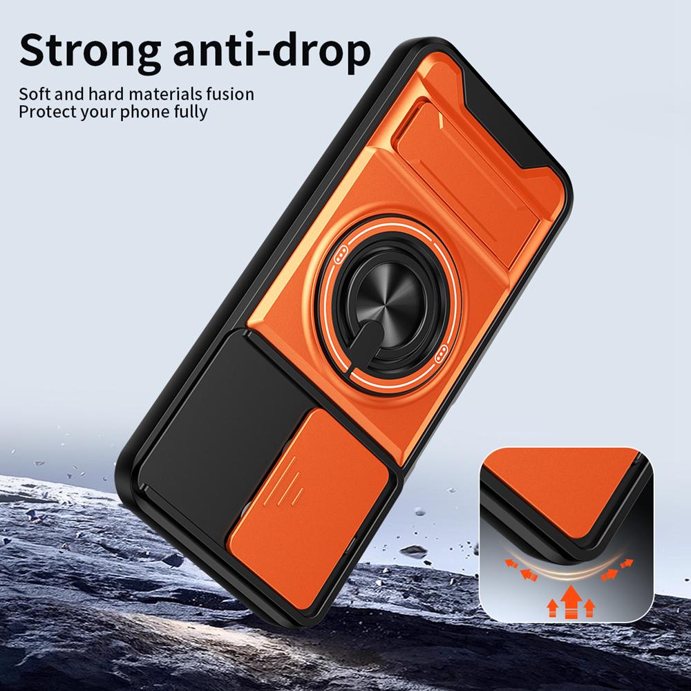KEYSION Magnetic Phone Case for Redmi 15C 171mm 173mm Slide Camera Protection Upright Kickstand Shockproof Cover for POCO C85