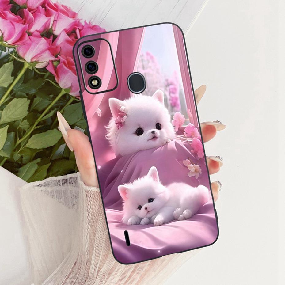 Cute Printing Phone Case For ITEL A48 Soft Black Silicone TPU Cases For Itel A48 Covers Bumpers
