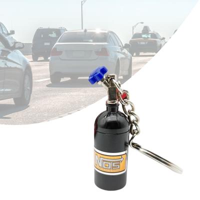 Simulation Nitrous Oxide Bottle Shape Keychain Key Holder Aluminum Alloy Car Lover Essential Accessory for Enthusiasts