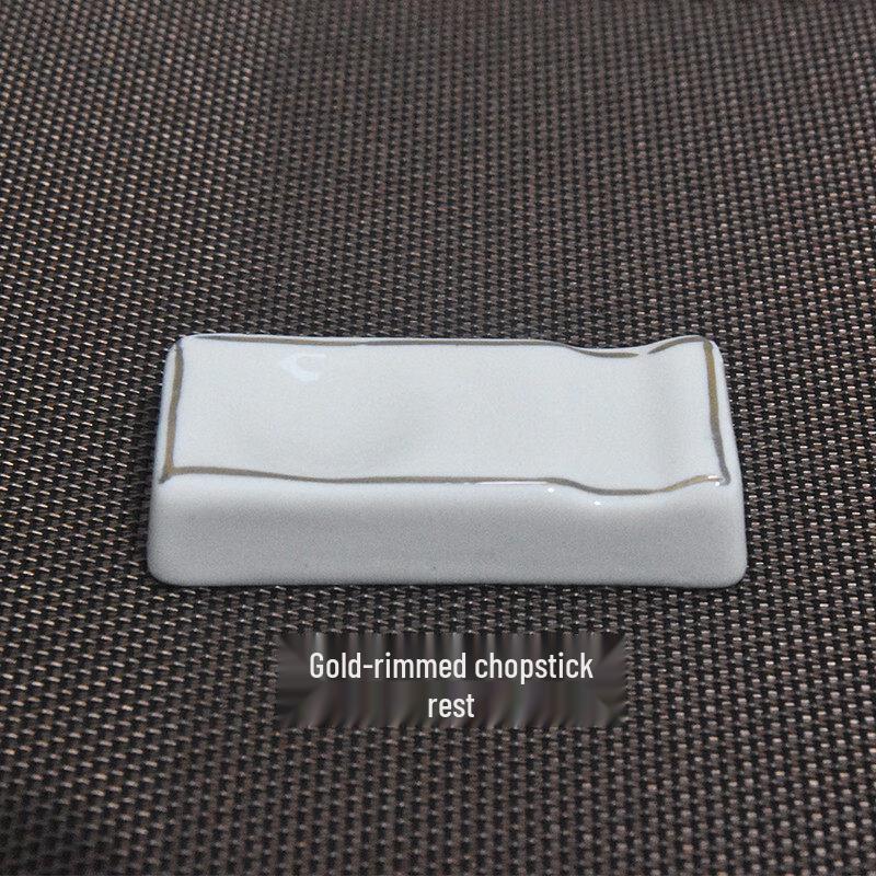 Gold Rim Ceramic Chopstick Rests