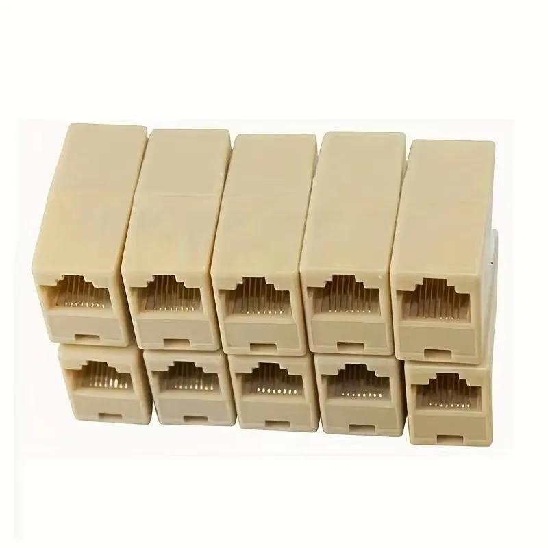 10Pcs Network Ethernet Dual Straight Head Lan Cable Joiner Coupler Extender Plug Network Cable Connector