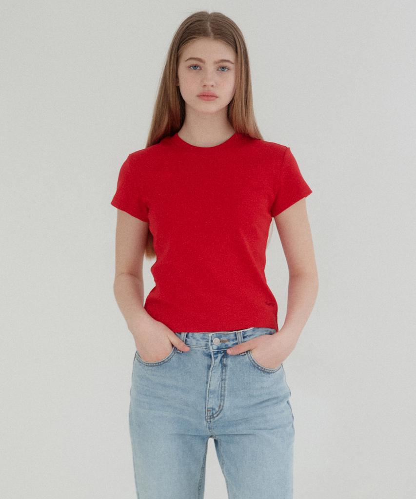 Notibeosnaiseu Nobutna Logo Embroidery T Shirts - Red