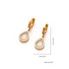 Stainless Steel Women's Luxury Versatile Stud Earrings with Unique Design