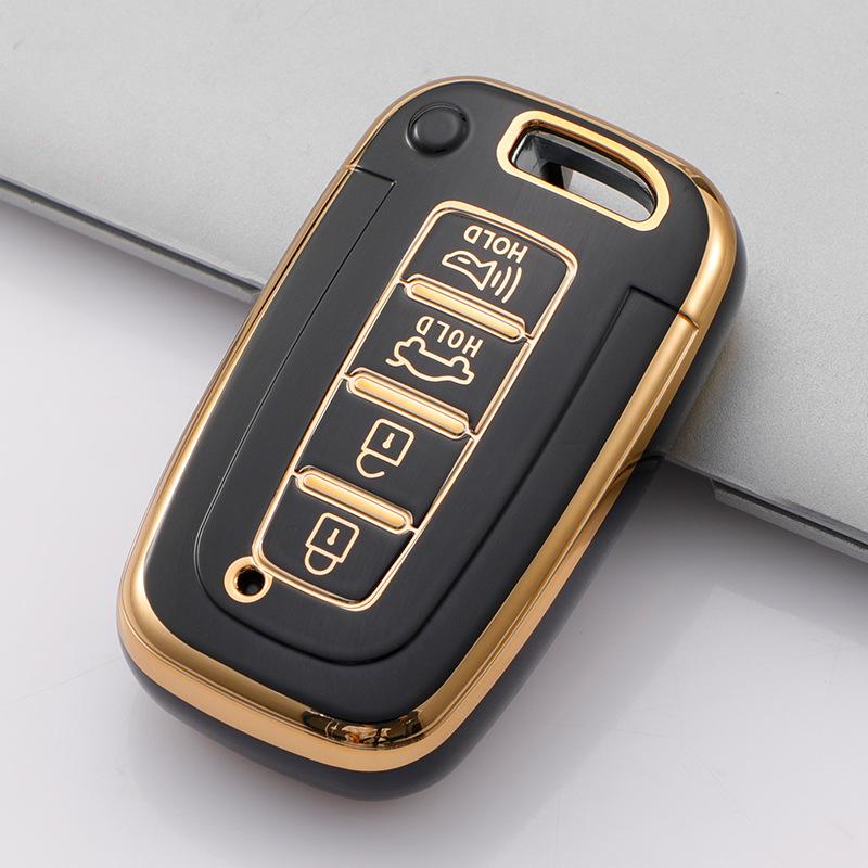 Hyundai Elantra 12th Gen, ix35, Sonata 8 Key Cover - Drop-Proof Protection with Full Shell and Buckle.