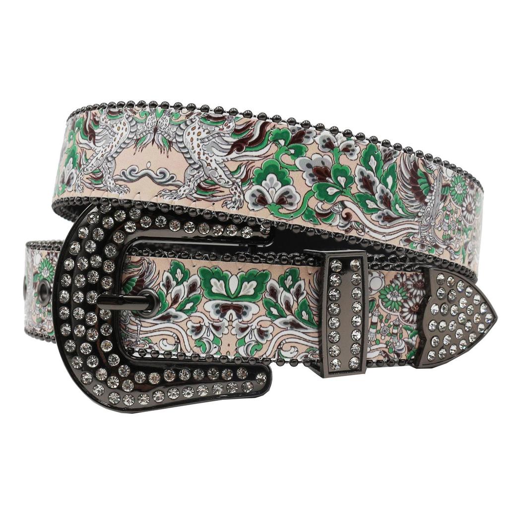 New Y2K Floral Rhinestone Belt: Chic Sexy European & American Style, High-End Women's Fashion Accessory