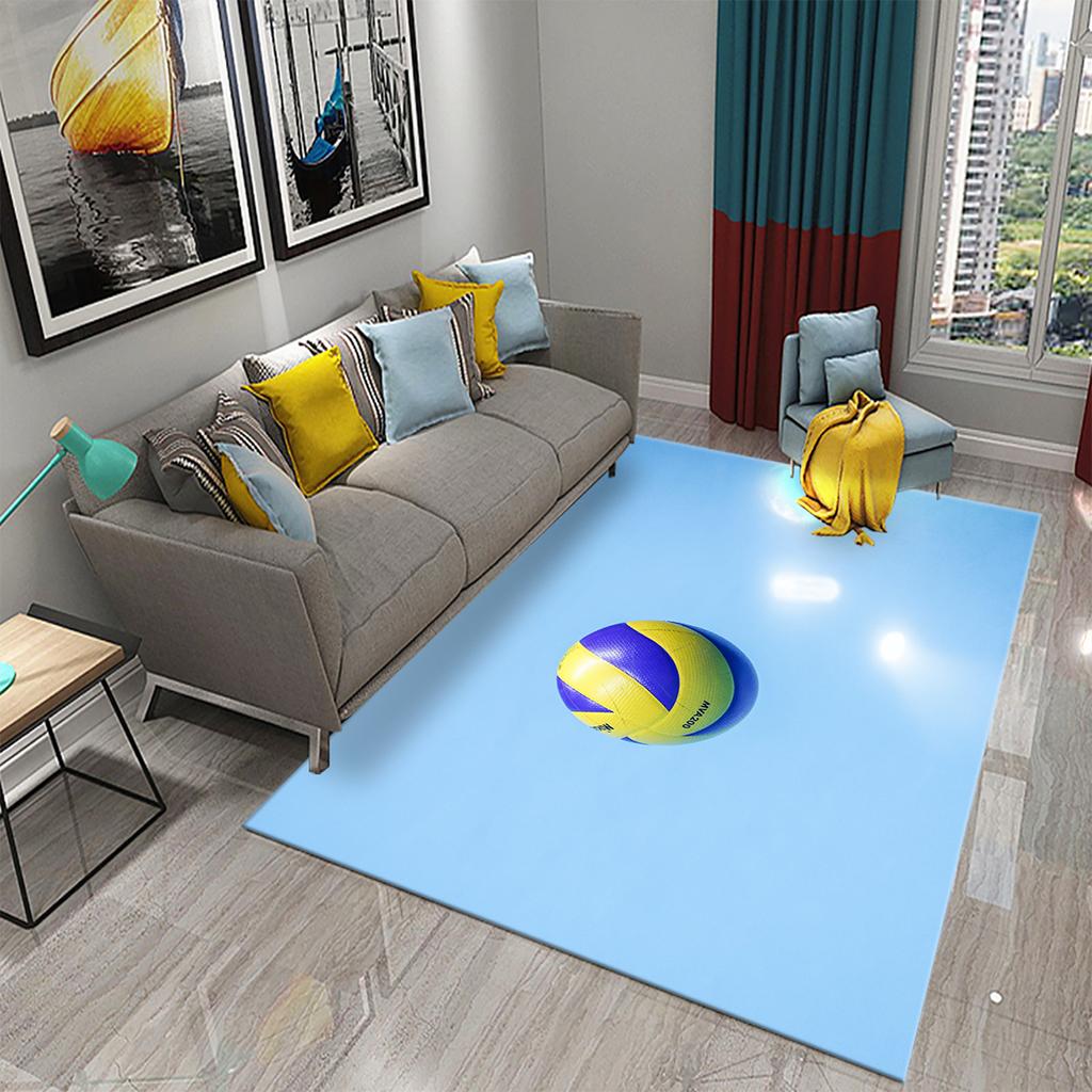 3D Fashion Volleyball Pattern Carpet for Living Room Bedroom Kitchen Bathroom Door Entrance Anti-slip Large Carpet Home Decor