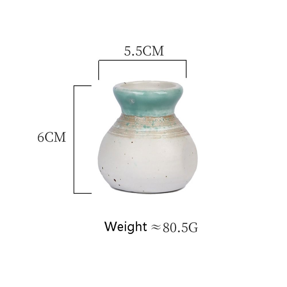 Japanese Style Ceramic Toothpick Holder Simple Retro Toothpick Dispenser Box Small Vases Decor Mini Cotton Swab Storage Jar