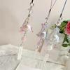 Cute Phone Charms Pendant Trendy Jellyfish Flower Lanyard Mobile Phone Strap Sweet Women Girl Key Chain Korea Fashion Jewelry