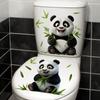Cute Panda Toilet Seat Stickers Self-adhesive Animal Stickers Toilet Bathroom Decoration Water-proof Decal
